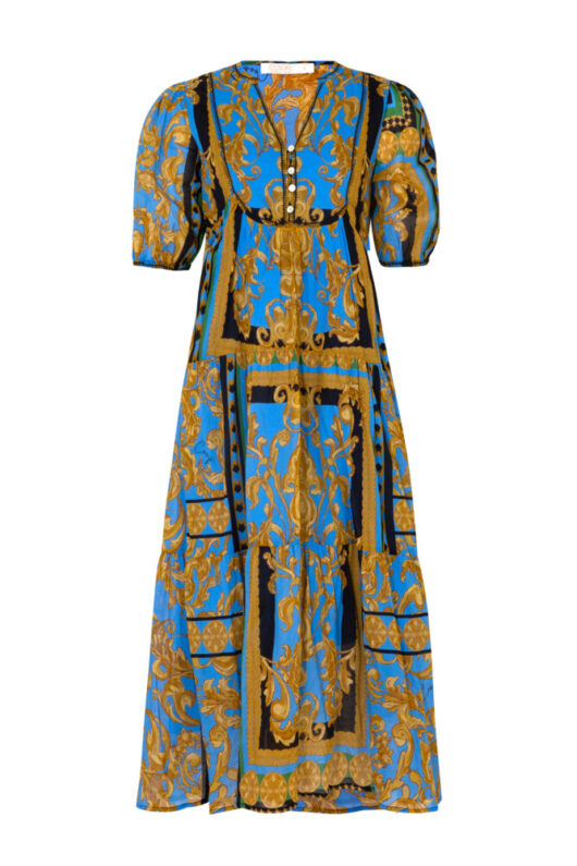 Coop - You've Come a Long Way Dress - Blue/Gold - Image 5