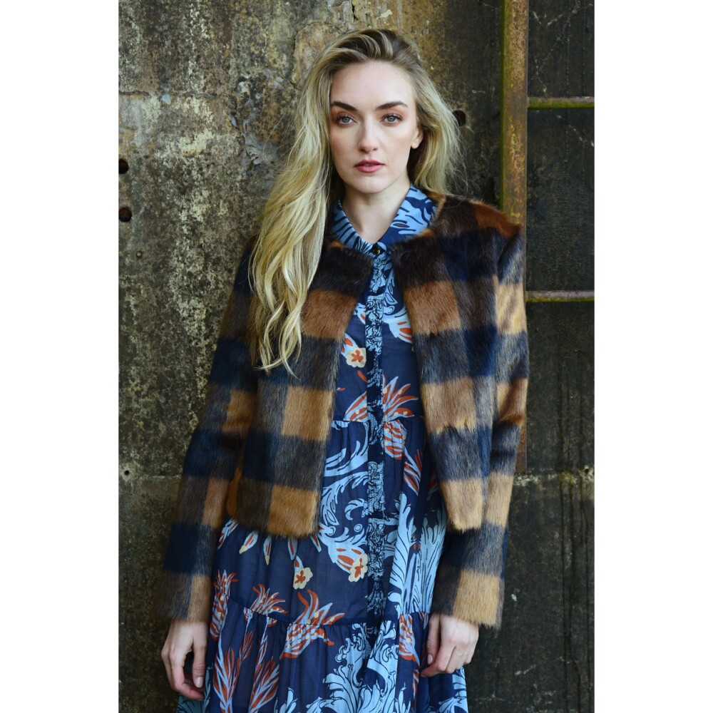 Coop - Crazy Fur You Jacket - Navy Check