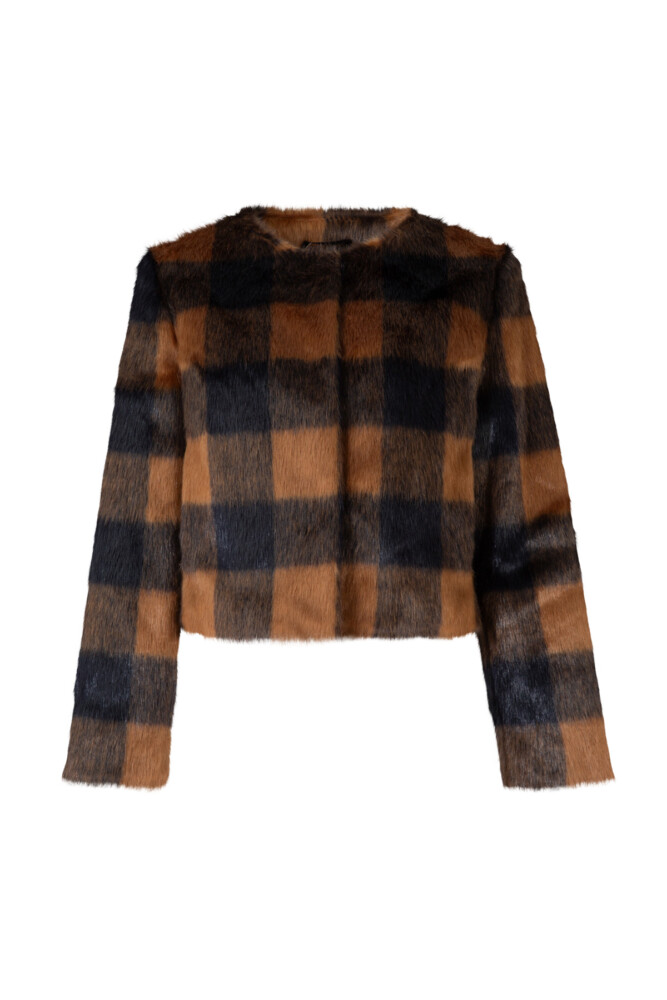 Coop - Crazy Fur You Jacket - Navy Check - Image 5