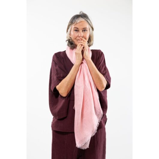 Eva's Sunday - Linen Gauze Scarf - Mellow Rose
