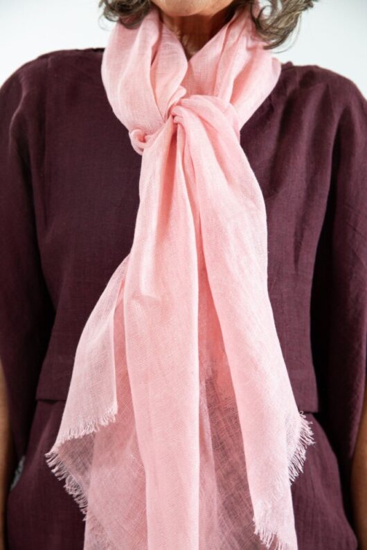 Eva's Sunday - Linen Gauze Scarf - Mellow Rose - Image 2