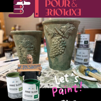 Cara Felicitia's Studio - Chalk Paint Class - Pour and Explore Lets Paint a Pot - 16th August 2025