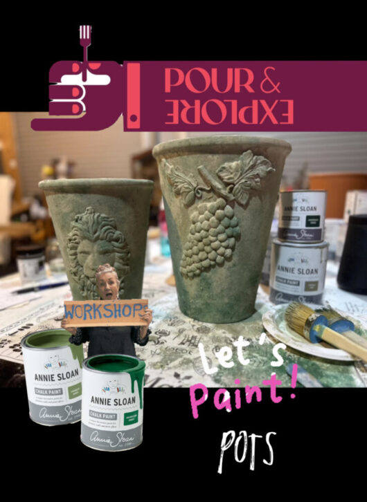 Cara Felicitia's Studio - Chalk Paint Class - Pour and Explore Lets Paint a Pot - 16th August 2025