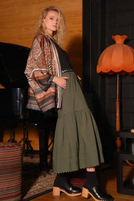 Cooper - Stitch the Line Skirt - Khaki - Image 3