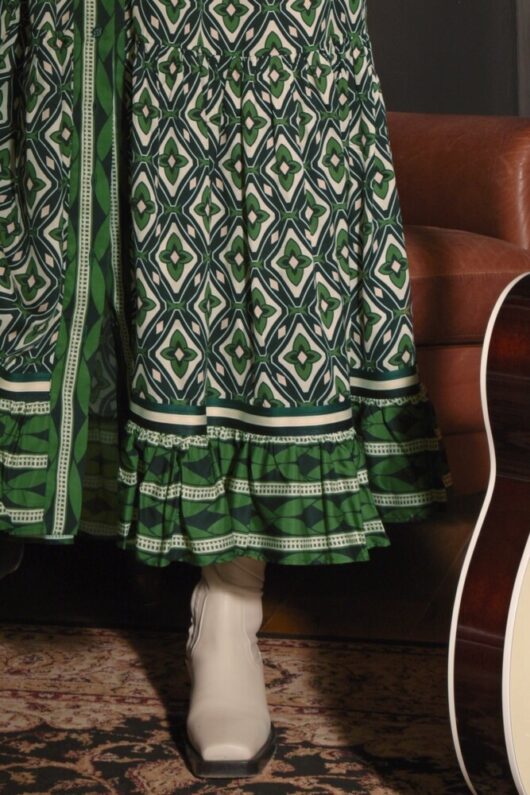 Cooper - Dressing Game Dress - Green Geo - Image 4