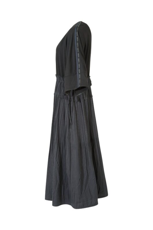 Cooper - Pleating Moments Dress - Ink Pinstripe - Image 7