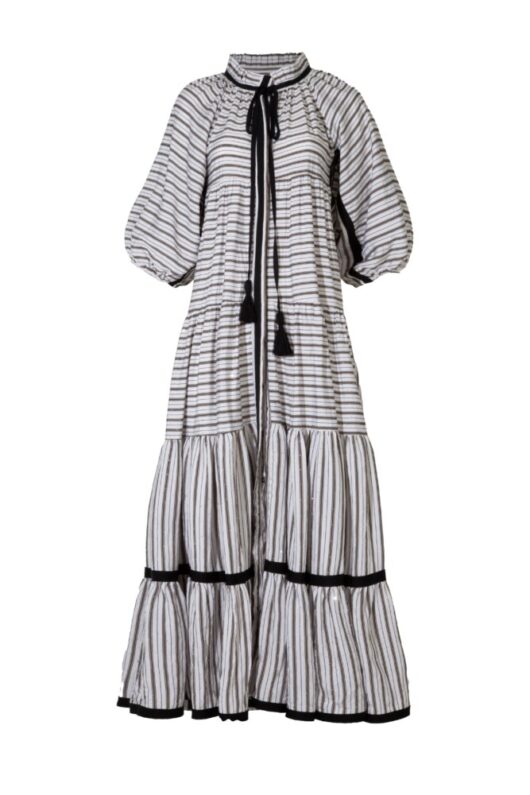 Cooper - Play By Tier Dress - Onyx Stripe - Image 6