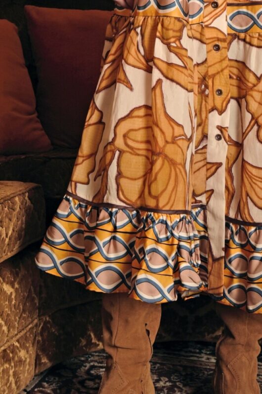 Cooper - Dressing Game Dress - Caramel Print - Image 4