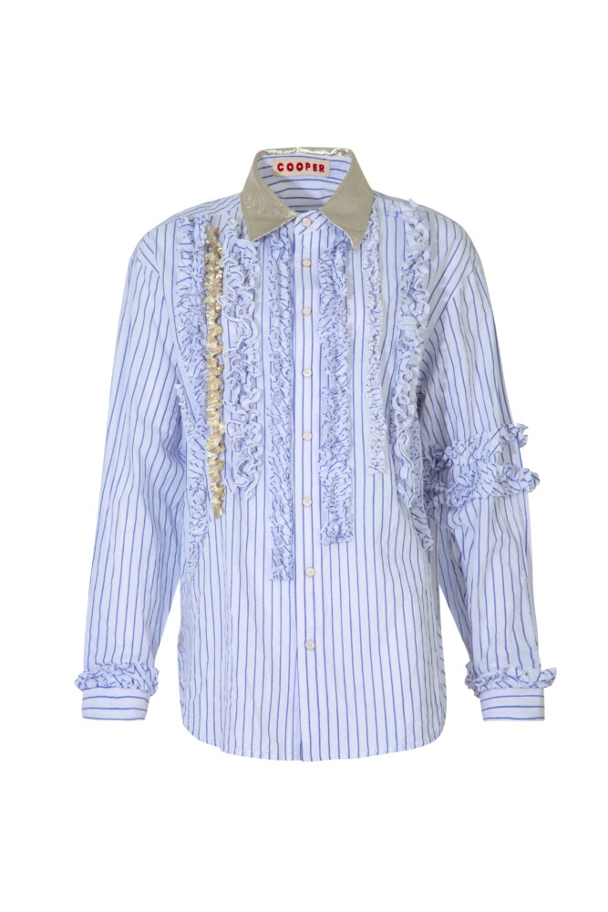 Cooper - Gold Wave Shirt - White Stripe - Image 7