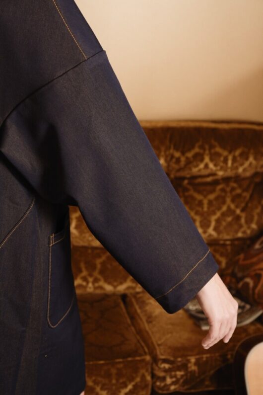 Cooper - Hot Air Cocoon Coat - Denim/Gold - Image 7
