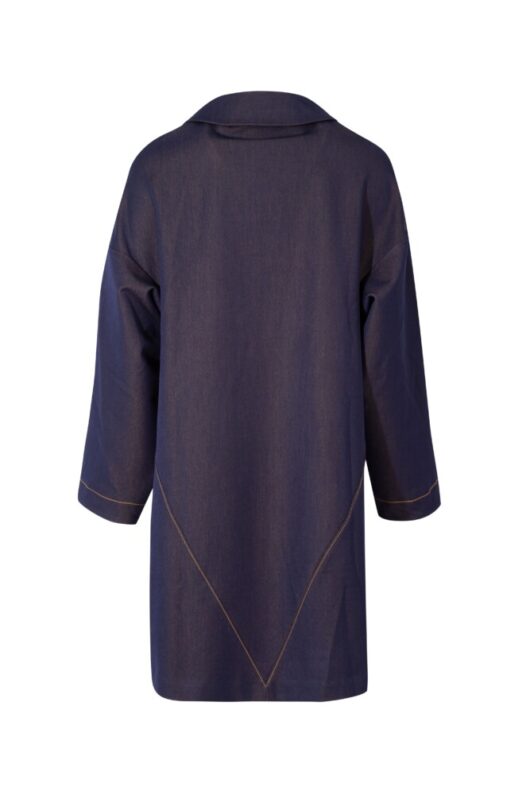 Cooper - Hot Air Cocoon Coat - Denim/Gold - Image 9