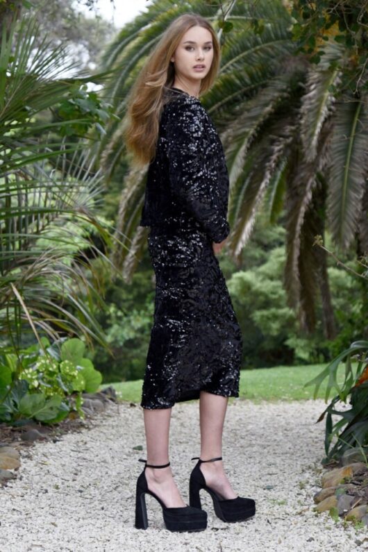 Coop - Shimmy Shimmer Skirt - Black - Image 2