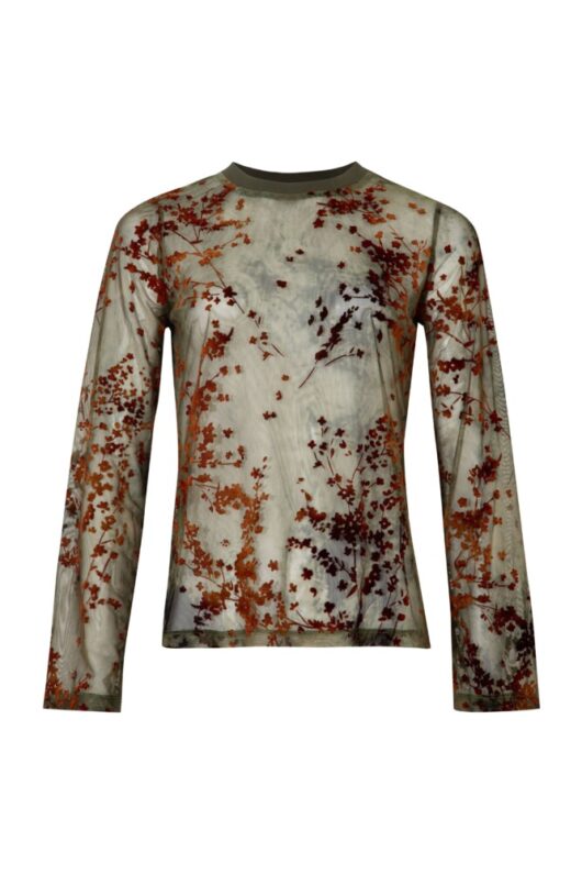 Curate - Never Tee Late Top - Khaki Mesh - Image 4