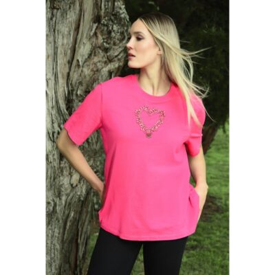 Curate - Ladies and Gems T-shirt - Raspberry