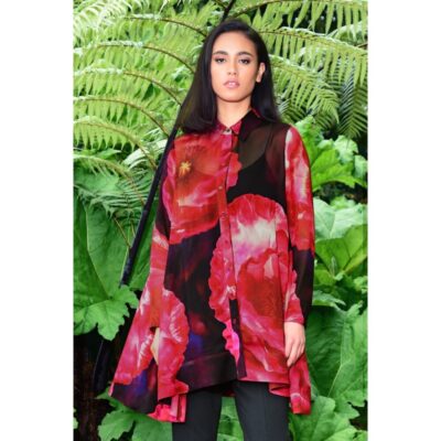 Curate - On the Show Blouse - Rose/Black