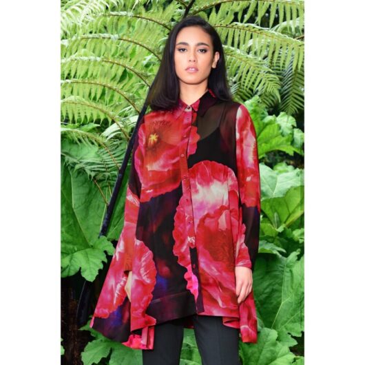 Curate - On the Show Blouse - Rose/Black