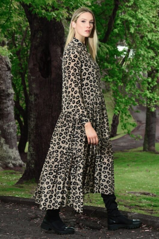 Curate - Head to Toe Dress - Beige Leopard - Image 2