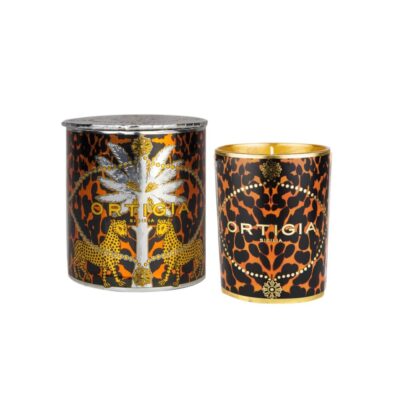 Ortigia Sicilia – Ambra Nera Decorated Candle Small