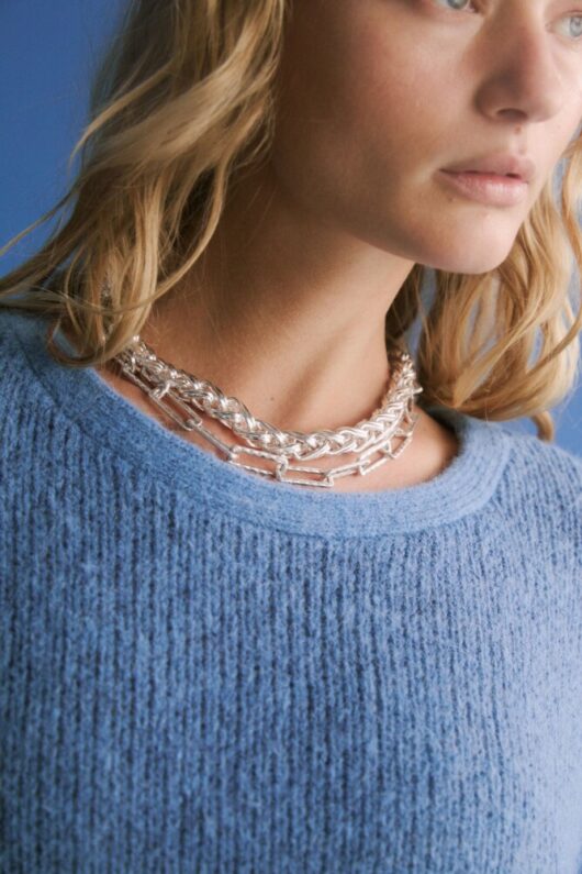 Elk - Agna Luna Sweater - Chambray - Image 2