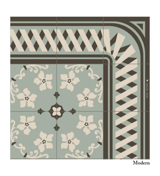 Beija Flor - Almond Mint Modern Vinyl Rug - Image 3