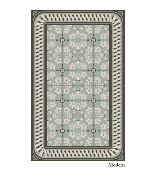 Beija Flor - Almond Mint Modern Vinyl Rug - Image 2