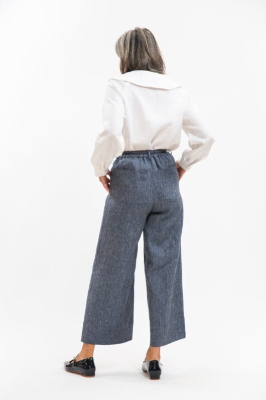 Eva's Sunday - Bowie Pant - Navy Pinstripe - Image 4