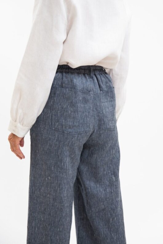 Eva's Sunday - Bowie Pant - Navy Pinstripe - Image 6
