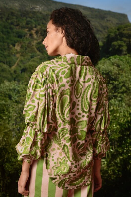 Cooper - Pleat and Greet Blouse - Blush/Green Floral - Image 3
