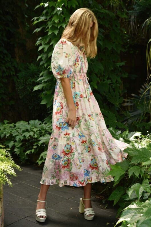 Coop - Ruche Around Dress - Blush Floral - Image 3