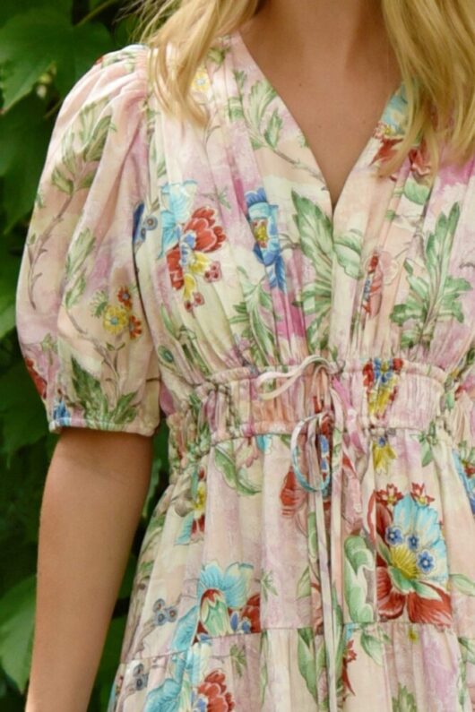 Coop - Ruche Around Dress - Blush Floral - Image 4
