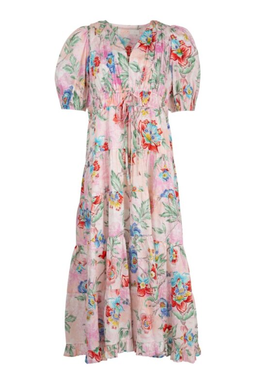 Coop - Ruche Around Dress - Blush Floral - Image 5