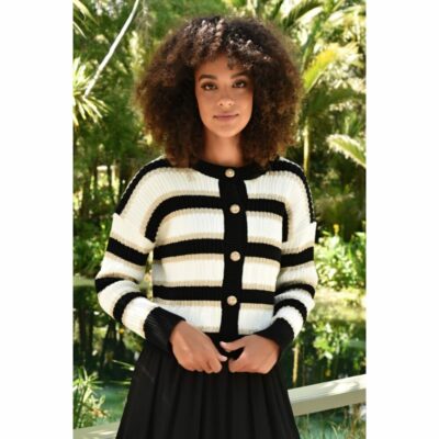 Coop - Going for Gold Cardigan - Black Stripe