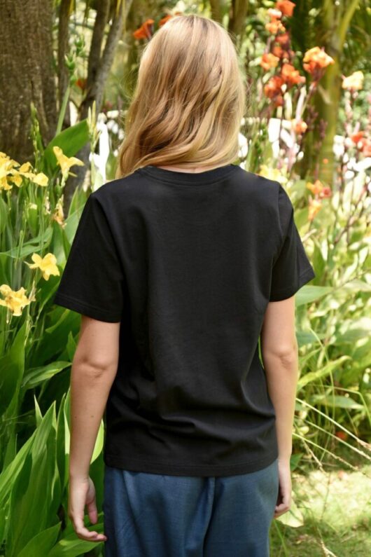 Coop - Simply Bowtiful T-shirt - Black/Denim - Image 3