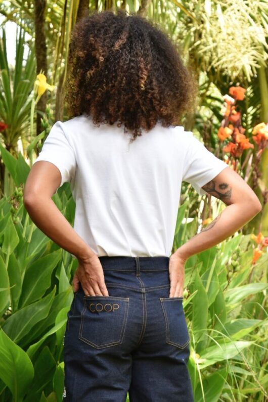 Coop - Simply Bowtiful T-shirt - White/Denim - Image 3