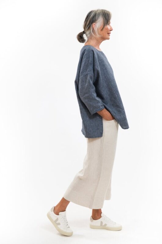 Eva's Sunday - Harry Top - Navy Pinstripe - Image 3