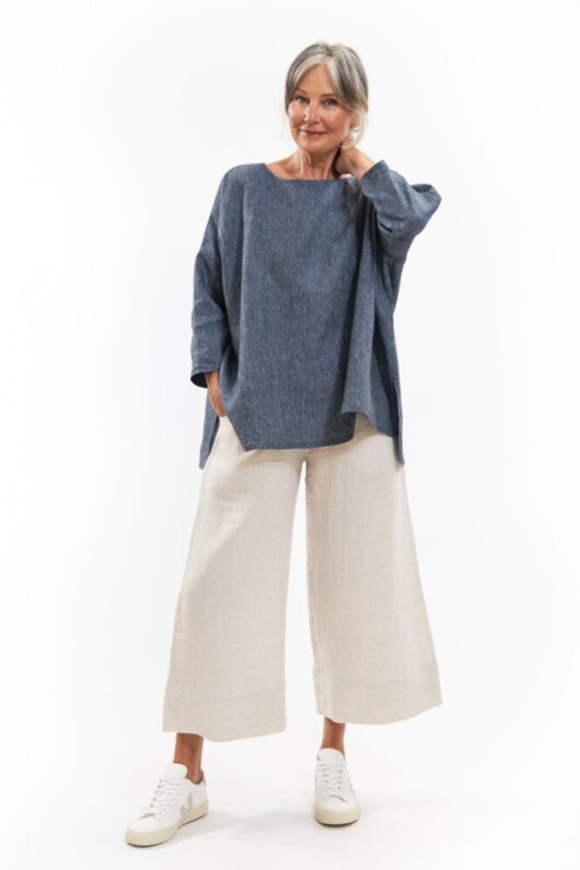 Eva's Sunday - Harry Top - Navy Pinstripe - Image 2