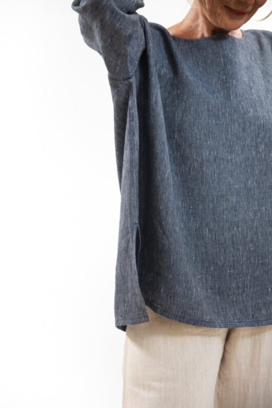 Eva's Sunday - Harry Top - Navy Pinstripe - Image 8