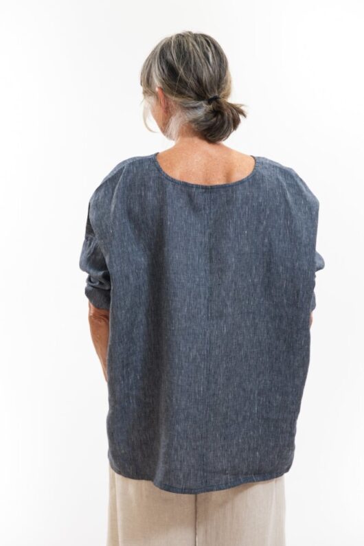 Eva's Sunday - Harry Top - Navy Pinstripe - Image 7