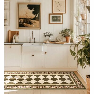 Beija Flor - Gambit Olive Vinyl Rug