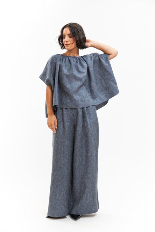 Eva's Sunday - Poppy Top - Navy Stripe - Image 5