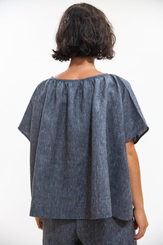 Eva's Sunday - Poppy Top - Navy Stripe - Image 8