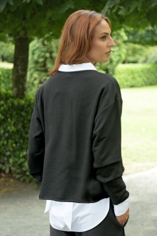 Trelise Cooper - Emboss Lady Sweatshirt - Black - Image 4