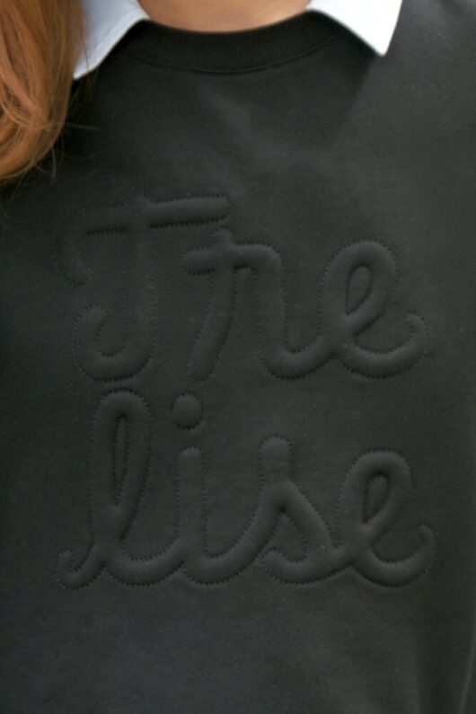 Trelise Cooper - Emboss Lady Sweatshirt - Black - Image 5