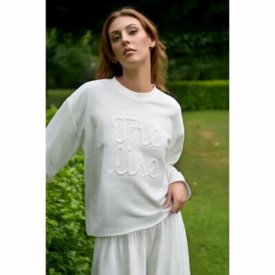 Trelise Cooper - Emboss Lady Sweatshirt - White