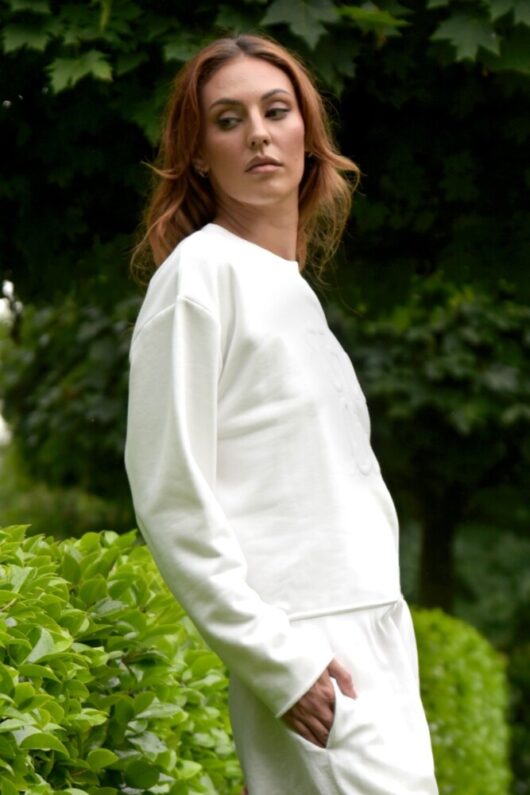 Trelise Cooper - Emboss Lady Sweatshirt - White - Image 3