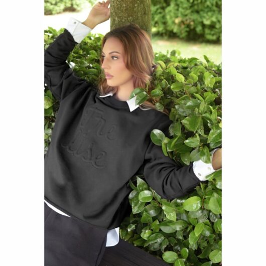 Trelise Cooper - Emboss Lady Sweatshirt - Black