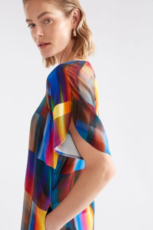 Elk - Byde Short Dress - Ekko Print - Image 3
