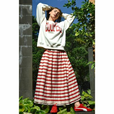 Cooper - Forward Motion Skirt - Red/Natural