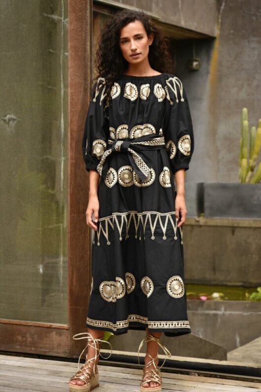 Cooper - Long Haul Dress - Black/Gold - Image 3