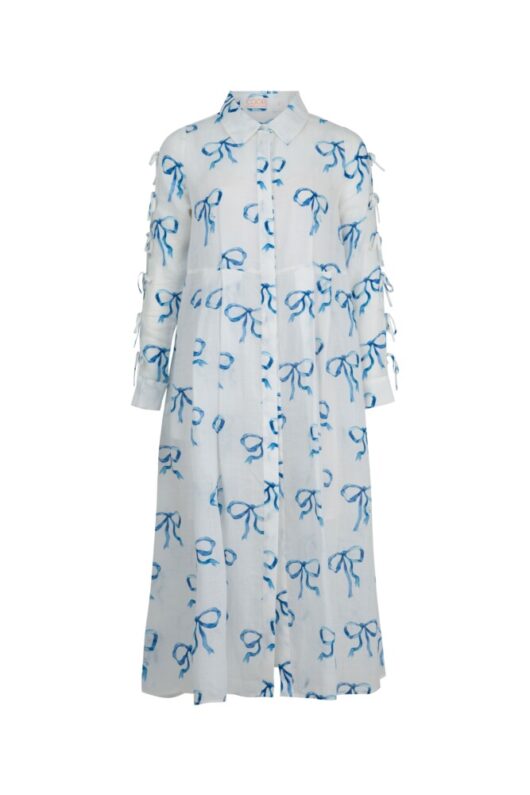 Coop - Here We Bow Again Dress - Blue and White - Image 5